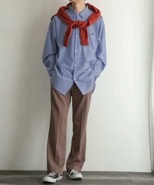 SENSE OF PLACE by URBAN RESEARCH（センスオブプレイスバイアーバンリサーチ）の「『セットアップ対応』 センタープレスストレートパンツ（その他パンツ・メンズ・ブラック/グリーン/モカ・MEDIUM/LARGE）」の12枚目の写真