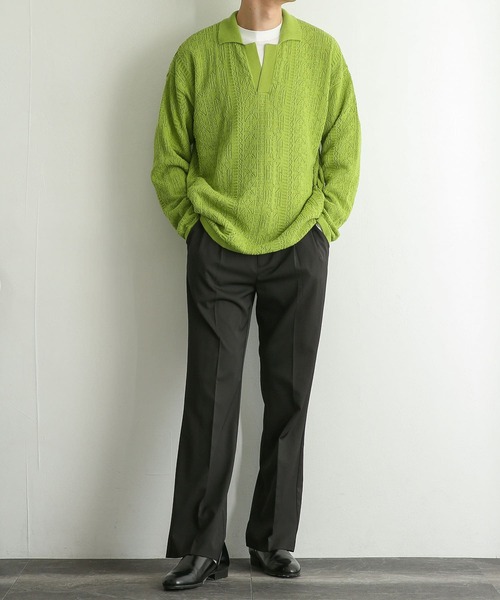 SENSE OF PLACE by URBAN RESEARCH（センスオブプレイスバイアーバンリサーチ）の「『セットアップ対応』 センタープレスストレートパンツ（その他パンツ・メンズ・ブラック/グリーン/モカ・MEDIUM/LARGE）」の18枚目の写真