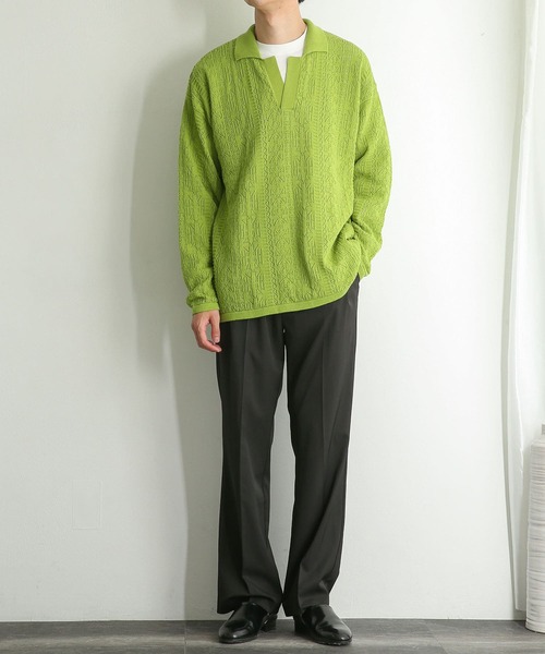 SENSE OF PLACE by URBAN RESEARCH（センスオブプレイスバイアーバンリサーチ）の「『セットアップ対応』 センタープレスストレートパンツ（その他パンツ・メンズ・ブラック/グリーン/モカ・MEDIUM/LARGE）」の20枚目の写真