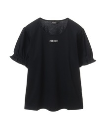 ピンクハウス★パフスリーブが可愛い♪ ロゴ刺しゅう入りスクエアネックカットソー サイズ4(L) 黒系z18252 67568591b_8_d_215.jpg