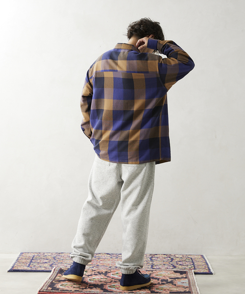 JOURNAL STANDARD relume(ジャーナルスタンダード レリューム)の「【ALASKAN / アラスカン】チェックネルワークシャツ(シャツ/ブラウス・メンズ・モスグリーン/ウッド/ブラック系その他/キャメル・MEDIUM/LARGE)」の13枚目の写真