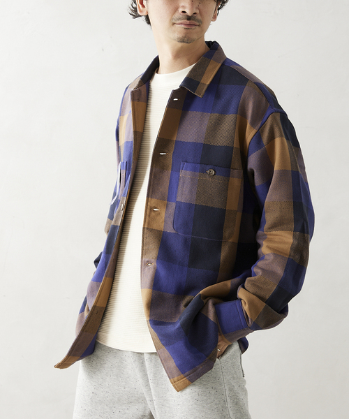 JOURNAL STANDARD relume(ジャーナルスタンダード レリューム)の「【ALASKAN / アラスカン】チェックネルワークシャツ(シャツ/ブラウス・メンズ・モスグリーン/ウッド/ブラック系その他/キャメル・MEDIUM/LARGE)」の15枚目の写真