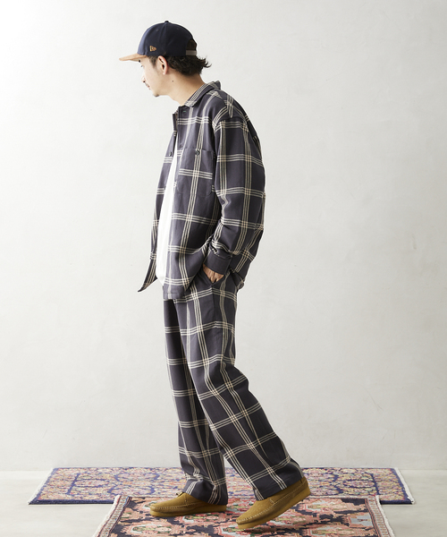 JOURNAL STANDARD relume(ジャーナルスタンダード レリューム)の「【ALASKAN / アラスカン】チェックネルワークシャツ(シャツ/ブラウス・メンズ・モスグリーン/ウッド/ブラック系その他/キャメル・MEDIUM/LARGE)」の20枚目の写真