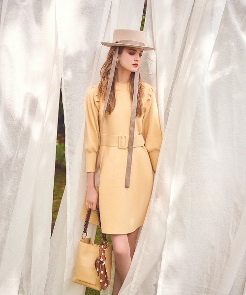 31 Sons de mode(トランテアン ソン ドゥ モード)の「リボンミニワンピース(ワンピース・レディース・ブラック/ラベンダー/イエロー・36)」の3枚目の写真