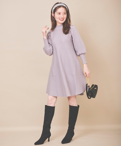 31 Sons de mode(トランテアン ソン ドゥ モード)の「リボンミニワンピース(ワンピース・レディース・ブラック/ラベンダー/イエロー・36)」の5枚目の写真