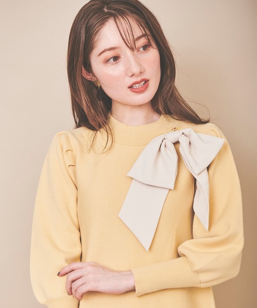 31 Sons de mode(トランテアン ソン ドゥ モード)の「リボンミニワンピース(ワンピース・レディース・ブラック/ラベンダー/イエロー・36)」の18枚目の写真