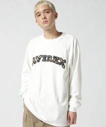 AVIREX | 《REBUILD COLLECTION》長袖 シェニール ロゴ Tシャツ / L/S CHENILLE LOGO T-SHIRT(Tシャツ/カットソー)