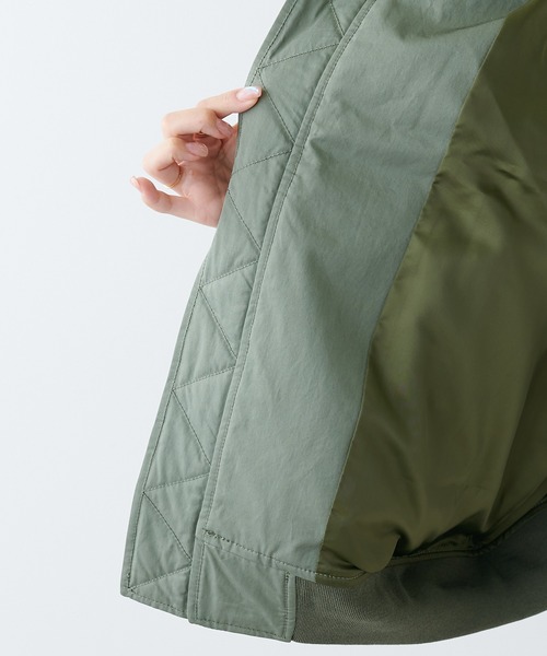 PUAL CE CIN(ピュアルセシン)の「2WAY MA1ジャケット(MA-1・レディース・ベージュ/カーキ・FREE)」の14枚目の写真