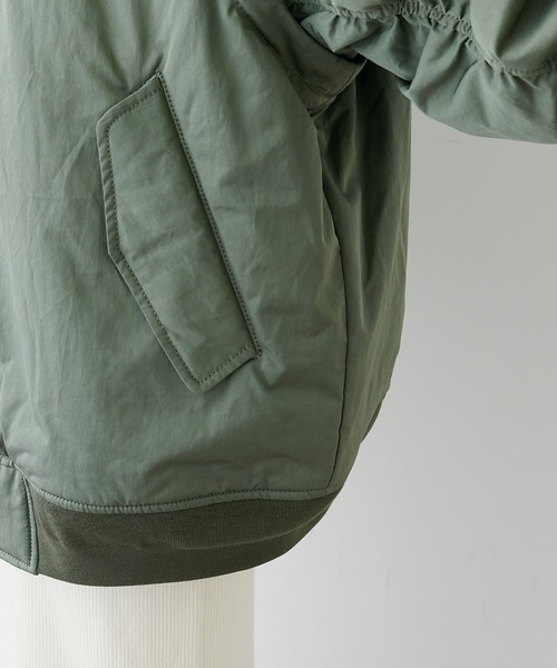PUAL CE CIN(ピュアルセシン)の「2WAY MA1ジャケット(MA-1・レディース・ベージュ/カーキ・FREE)」の19枚目の写真