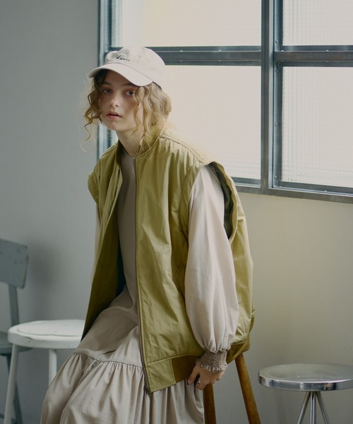 PUAL CE CIN(ピュアルセシン)の「2WAY MA1ジャケット(MA-1・レディース・ベージュ/カーキ・FREE)」の8枚目の写真