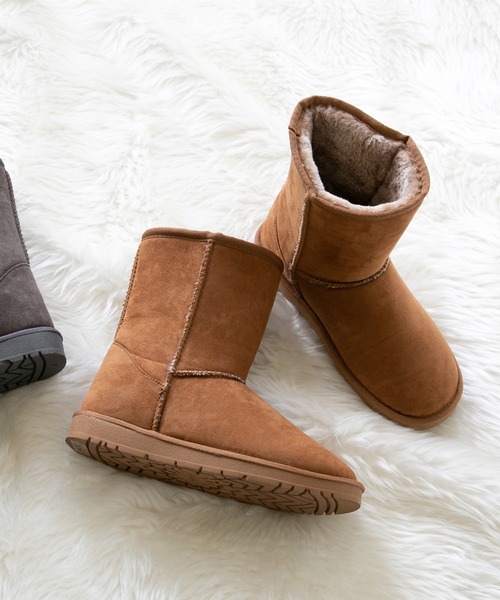 mooimooi（モーイモーイ）の「防寒 撥水 ショートムートンブーツ（ブーツ・レディース・チャコールグレー/ブラック/ダークブラウン/ベージュ/ブルー/ホワイト系その他/キャメル・LL/3L/4L/S/M/L）」の17枚目の写真