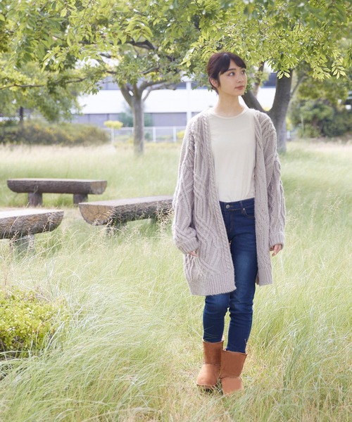 mooimooi（モーイモーイ）の「防寒 撥水 ショートムートンブーツ（ブーツ・レディース・チャコールグレー/ブラック/ダークブラウン/ベージュ/ブルー/ホワイト系その他/キャメル・LL/3L/4L/S/M/L）」の13枚目の写真