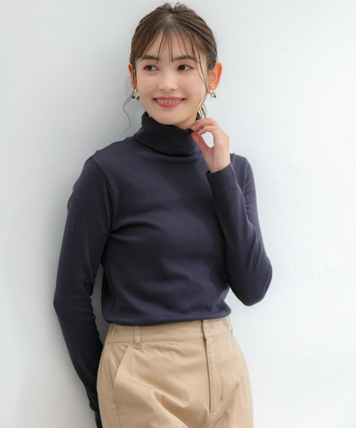 Honeys(ハニーズ)の「フライスタートル(Tシャツ/カットソー・レディース・アイボリー/ブラック/オフホワイト/ネイビー・S/LL/L/M)」の4枚目の写真