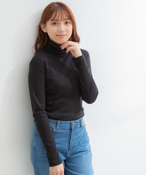 Honeys(ハニーズ)の「フライスタートル(Tシャツ/カットソー・レディース・アイボリー/ブラック/オフホワイト/ネイビー・S/LL/L/M)」の1枚目の写真