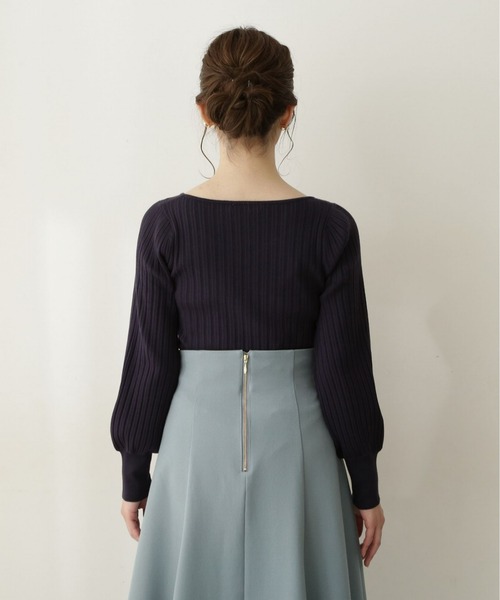 PROPORTION BODY DRESSING(プロポーションボディドレッシング)の「ハートカットチェーン付きニット / 1212270909(ニット/セーター・レディース・グレー/ベージュ/オフホワイト/ネイビー・MEDIUM/SMALL)」の10枚目の写真