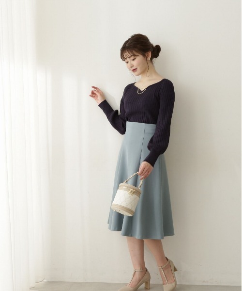 PROPORTION BODY DRESSING(プロポーションボディドレッシング)の「ハートカットチェーン付きニット / 1212270909(ニット/セーター・レディース・グレー/ベージュ/オフホワイト/ネイビー・MEDIUM/SMALL)」の13枚目の写真