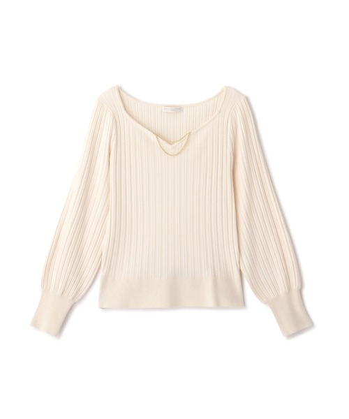 PROPORTION BODY DRESSING(プロポーションボディドレッシング)の「ハートカットチェーン付きニット / 1212270909(ニット/セーター・レディース・グレー/ベージュ/オフホワイト/ネイビー・MEDIUM/SMALL)」の16枚目の写真