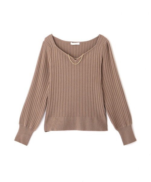 PROPORTION BODY DRESSING(プロポーションボディドレッシング)の「ハートカットチェーン付きニット / 1212270909(ニット/セーター・レディース・グレー/ベージュ/オフホワイト/ネイビー・MEDIUM/SMALL)」の20枚目の写真