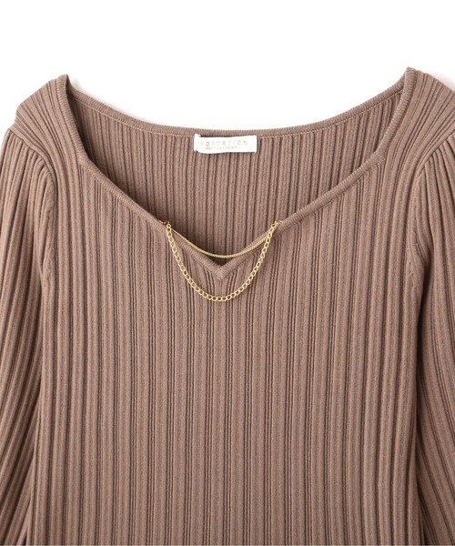 PROPORTION BODY DRESSING(プロポーションボディドレッシング)の「ハートカットチェーン付きニット / 1212270909(ニット/セーター・レディース・グレー/ベージュ/オフホワイト/ネイビー・MEDIUM/SMALL)」の22枚目の写真