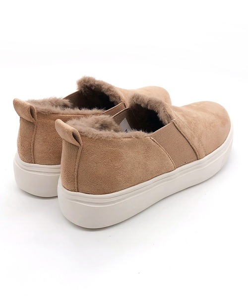 Noubel Voug Relax（ヌーベルヴォーグリラックス）の「フェイクムートンボアスリッポン（スリッポン・レディース・ブラック/ベージュ・LL/S/M/L）」の5枚目の写真