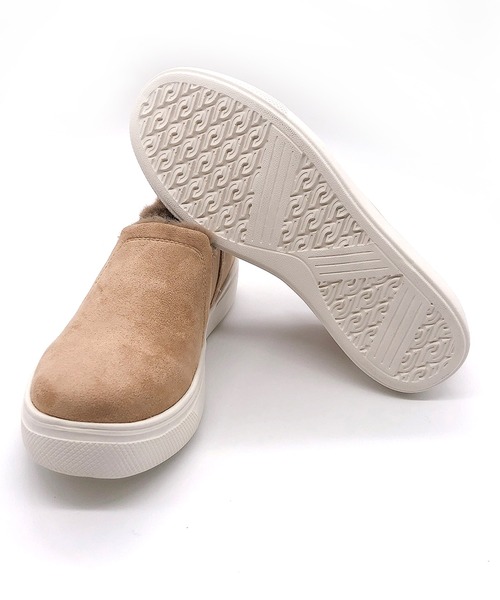 Noubel Voug Relax（ヌーベルヴォーグリラックス）の「フェイクムートンボアスリッポン（スリッポン・レディース・ブラック/ベージュ・LL/S/M/L）」の7枚目の写真