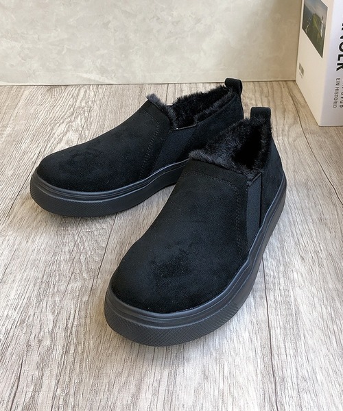 Noubel Voug Relax（ヌーベルヴォーグリラックス）の「フェイクムートンボアスリッポン（スリッポン・レディース・ブラック/ベージュ・LL/S/M/L）」の13枚目の写真