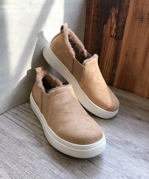 Noubel Voug Relax（ヌーベルヴォーグリラックス）の「フェイクムートンボアスリッポン（スリッポン・レディース・ブラック/ベージュ・LL/S/M/L）」の15枚目の写真