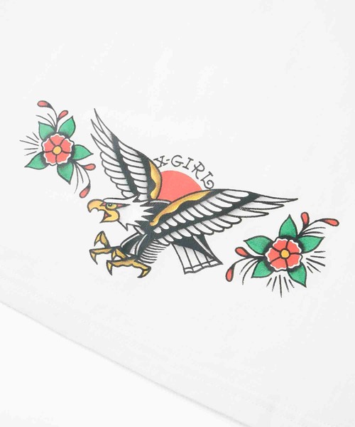 X-girl（エックスガール）の「X-girl × YUSUKE TATTOO L/S TEE（Tシャツ/カットソー・レディース・アッシュグレー/ライトブルー/ホワイト・L/XL/S/M）」の20枚目の写真