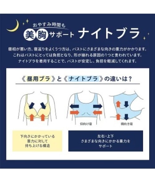 AMOSTYLE BY Triumph（アモスタイルバイトリンプ）の「【寝ている間にバストメイク！パワーネット素材で横流れ防止】【ノンワイヤー＆綿混リブ素材の快適な着け心地】AMOSTYLEレーシーナイトブラ コンフォートタッチ AMST1363 N-Top5 JX（ナイトブラ・レディース・ライラック/グレー・M/L/LL）」の13枚目の写真