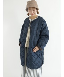 Samansa Mos2 | キルトミドル丈ジャケット(テーラードジャケット)