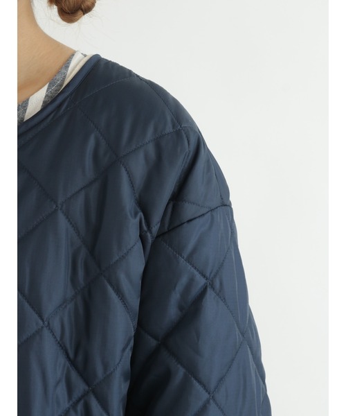 Samansa Mos2（サマンサ モスモス）の「キルトミドル丈ジャケット（テーラードジャケット・レディース・ネイビー/ベージュ/カーキ・ﾌﾘ-）」の20枚目の写真