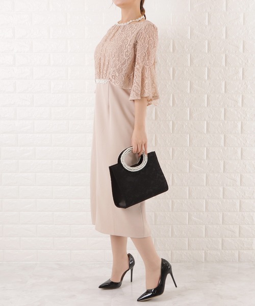 Lace Ladies（レースレディース）の「フラワーレース2wayパーティーバッグ（クラッチバッグ・レディース・ブラック/アイボリー・FREE）」の5枚目の写真