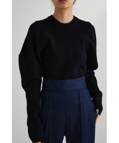 STYLEMIXER(スタイルミキサー)の「ショルダーフォルムニット(ニット/セーター・レディース・アイボリー/ブラック/グリーン/イエロー・FREE)」の3枚目の写真