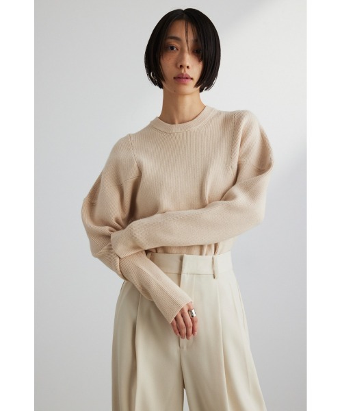 STYLEMIXER(スタイルミキサー)の「ショルダーフォルムニット(ニット/セーター・レディース・アイボリー/ブラック/グリーン/イエロー・FREE)」の5枚目の写真
