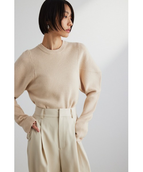 STYLEMIXER(スタイルミキサー)の「ショルダーフォルムニット(ニット/セーター・レディース・アイボリー/ブラック/グリーン/イエロー・FREE)」の6枚目の写真