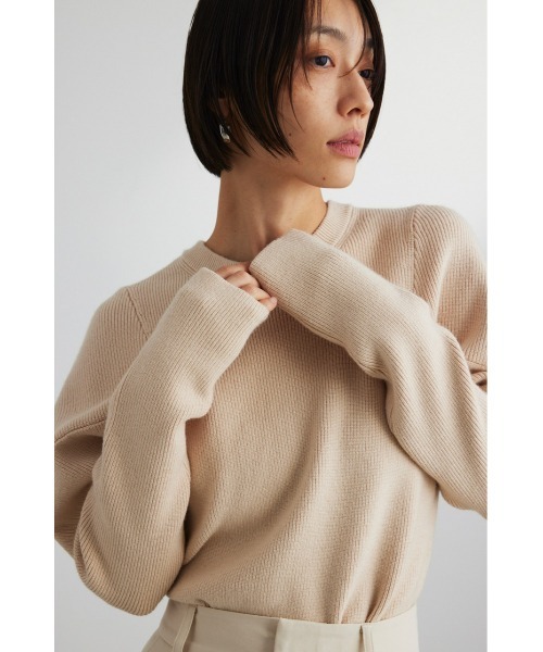 STYLEMIXER(スタイルミキサー)の「ショルダーフォルムニット(ニット/セーター・レディース・アイボリー/ブラック/グリーン/イエロー・FREE)」の7枚目の写真