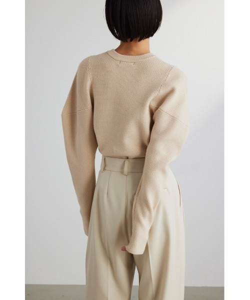 STYLEMIXER(スタイルミキサー)の「ショルダーフォルムニット(ニット/セーター・レディース・アイボリー/ブラック/グリーン/イエロー・FREE)」の9枚目の写真