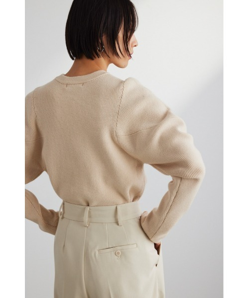 STYLEMIXER(スタイルミキサー)の「ショルダーフォルムニット(ニット/セーター・レディース・アイボリー/ブラック/グリーン/イエロー・FREE)」の10枚目の写真