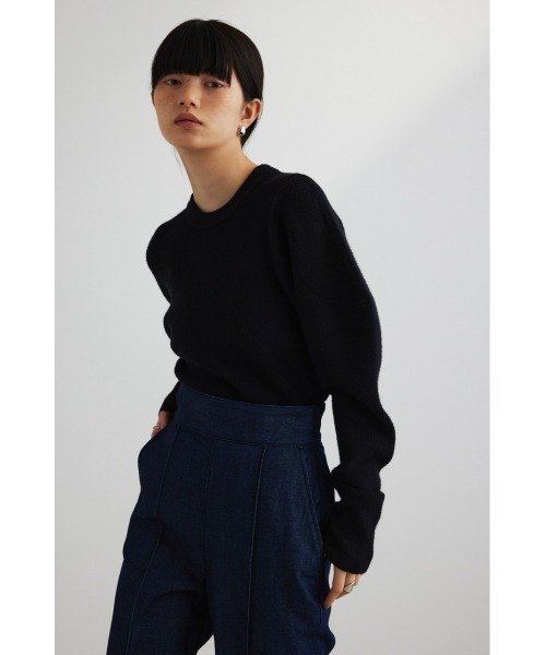 STYLEMIXER(スタイルミキサー)の「ショルダーフォルムニット(ニット/セーター・レディース・アイボリー/ブラック/グリーン/イエロー・FREE)」の12枚目の写真