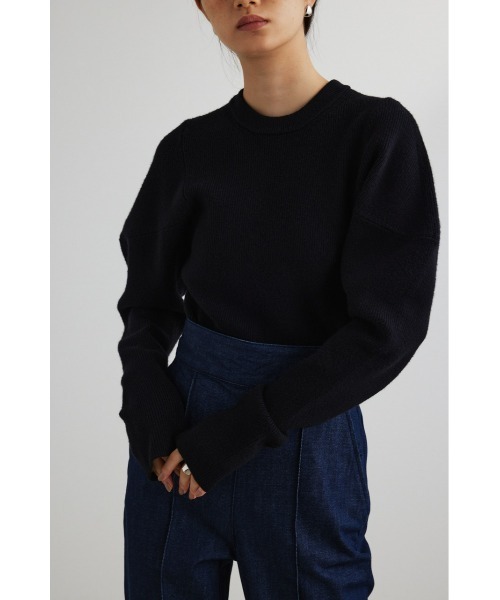 STYLEMIXER(スタイルミキサー)の「ショルダーフォルムニット(ニット/セーター・レディース・アイボリー/ブラック/グリーン/イエロー・FREE)」の13枚目の写真