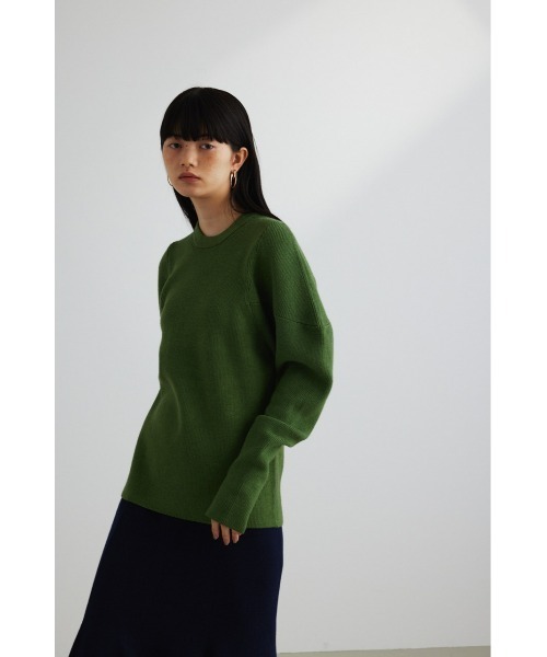 STYLEMIXER(スタイルミキサー)の「ショルダーフォルムニット(ニット/セーター・レディース・アイボリー/ブラック/グリーン/イエロー・FREE)」の22枚目の写真