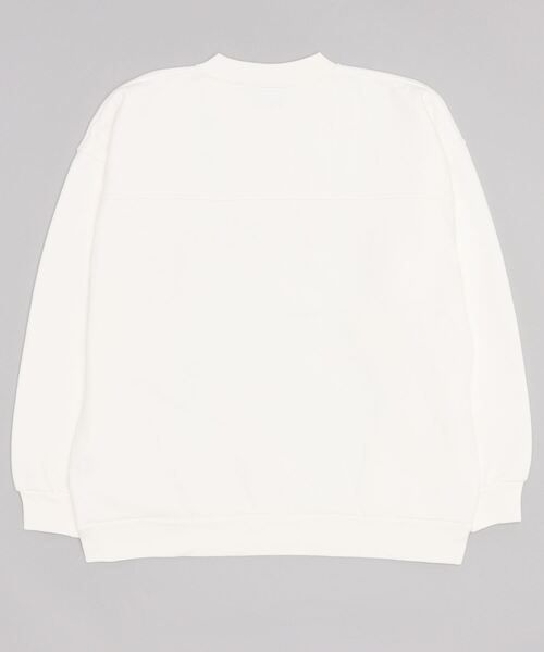 NutmegMills（ナツメグミルズ）の「NUTMEG MILLS/ナツメグミルズ OLD LOGO FOOTBALL SWEAT オールドロゴ フットボールスウェット（スウェット・メンズ・ネイビー/ホワイト・SMALL/LARGE/MEDIUM）」の3枚目の写真