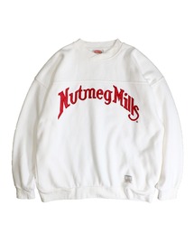 NUTMEG MILLS [ナツメグミルズ] LINE LOGO SWEAT NUTMEG MILLS】 ナツメグミルズ LINE LOGO CREW NECK SWEAT