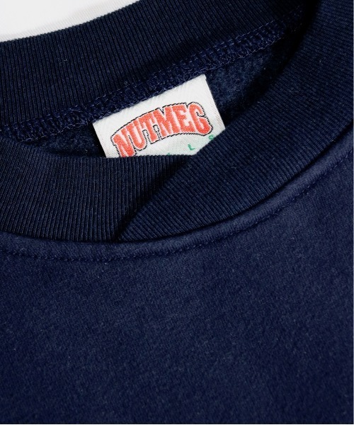 NutmegMills（ナツメグミルズ）の「NUTMEG MILLS/ナツメグミルズ OLD LOGO FOOTBALL SWEAT オールドロゴ フットボールスウェット（スウェット・メンズ・ネイビー/ホワイト・SMALL/LARGE/MEDIUM）」の13枚目の写真