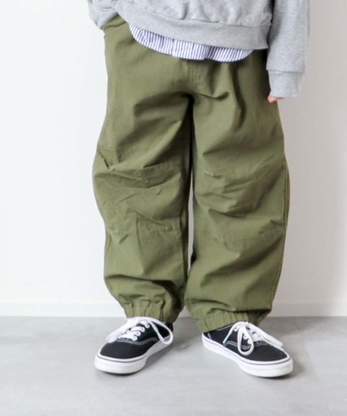 CIAOPANIC TYPY(チャオパニックティピー)の「【KIDS】ミリタリータックワイドスノーパンツ(カーゴパンツ・キッズ・カーキ/ピンク・S/XXL/XL/L/M)」の2枚目の写真