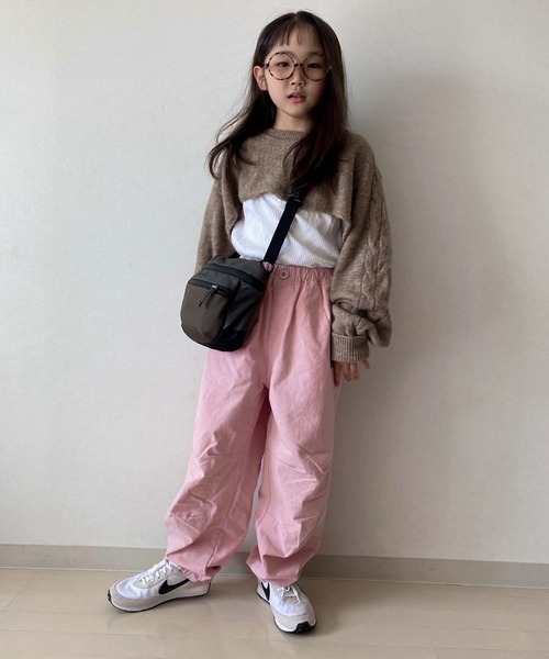 CIAOPANIC TYPY(チャオパニックティピー)の「【KIDS】ミリタリータックワイドスノーパンツ(カーゴパンツ・キッズ・カーキ/ピンク・S/XXL/XL/L/M)」の15枚目の写真