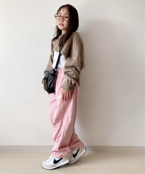 CIAOPANIC TYPY(チャオパニックティピー)の「【KIDS】ミリタリータックワイドスノーパンツ(カーゴパンツ・キッズ・カーキ/ピンク・S/XXL/XL/L/M)」の16枚目の写真