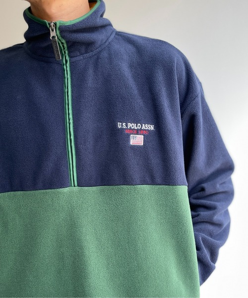 U.S. POLO ASSN.(ユーエスポロアッスン)の「1ポイント刺繍 別注バイカラーフリースアノラック(その他トップス・メンズ・イエロー/ネイビー・MEDIUM/LARGE)」の17枚目の写真