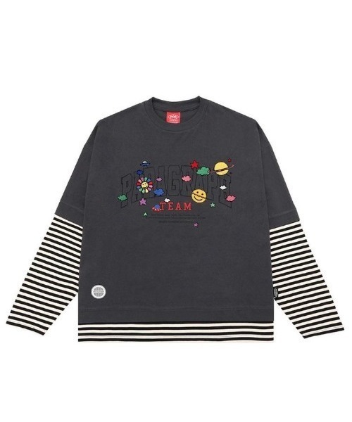 Paragraph（パラグラフ）の「A'GEM/9 × .kom『paragraph/パラグラフ』袖切り替え ロングスリーブ（Tシャツ/カットソー・メンズ・チャコールグレー/ライトグレー/グレー・FREE）」の17枚目の写真
