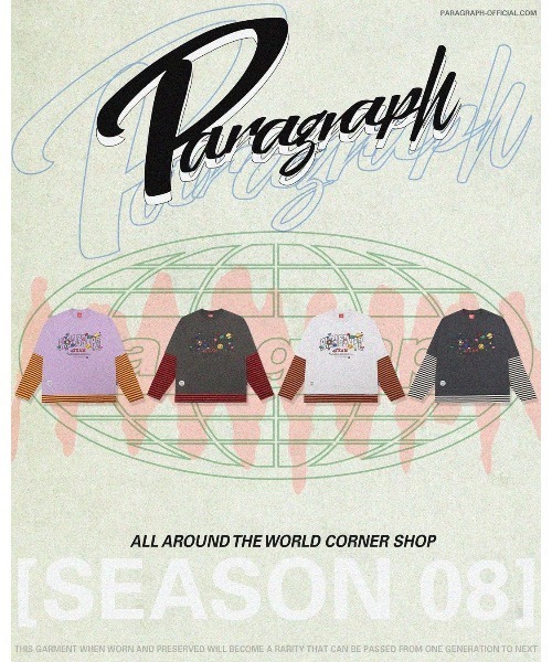Paragraph（パラグラフ）の「A'GEM/9 × .kom『paragraph/パラグラフ』袖切り替え ロングスリーブ（Tシャツ/カットソー・メンズ・チャコールグレー/ライトグレー/グレー・FREE）」の18枚目の写真